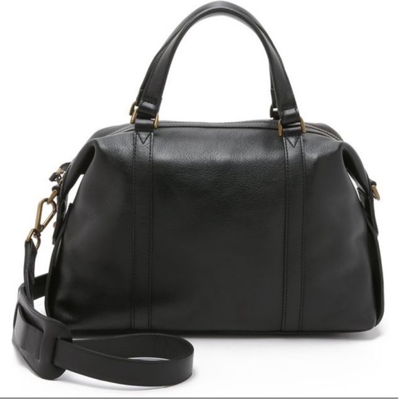 Madewell Handbags - Madewell The Glasgow Satchel Black Leather Bag